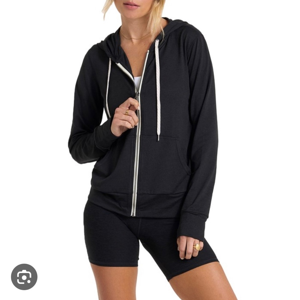 Vuori Halo Performance 2.0 Hooded Jacket Large Black Heather NWOT